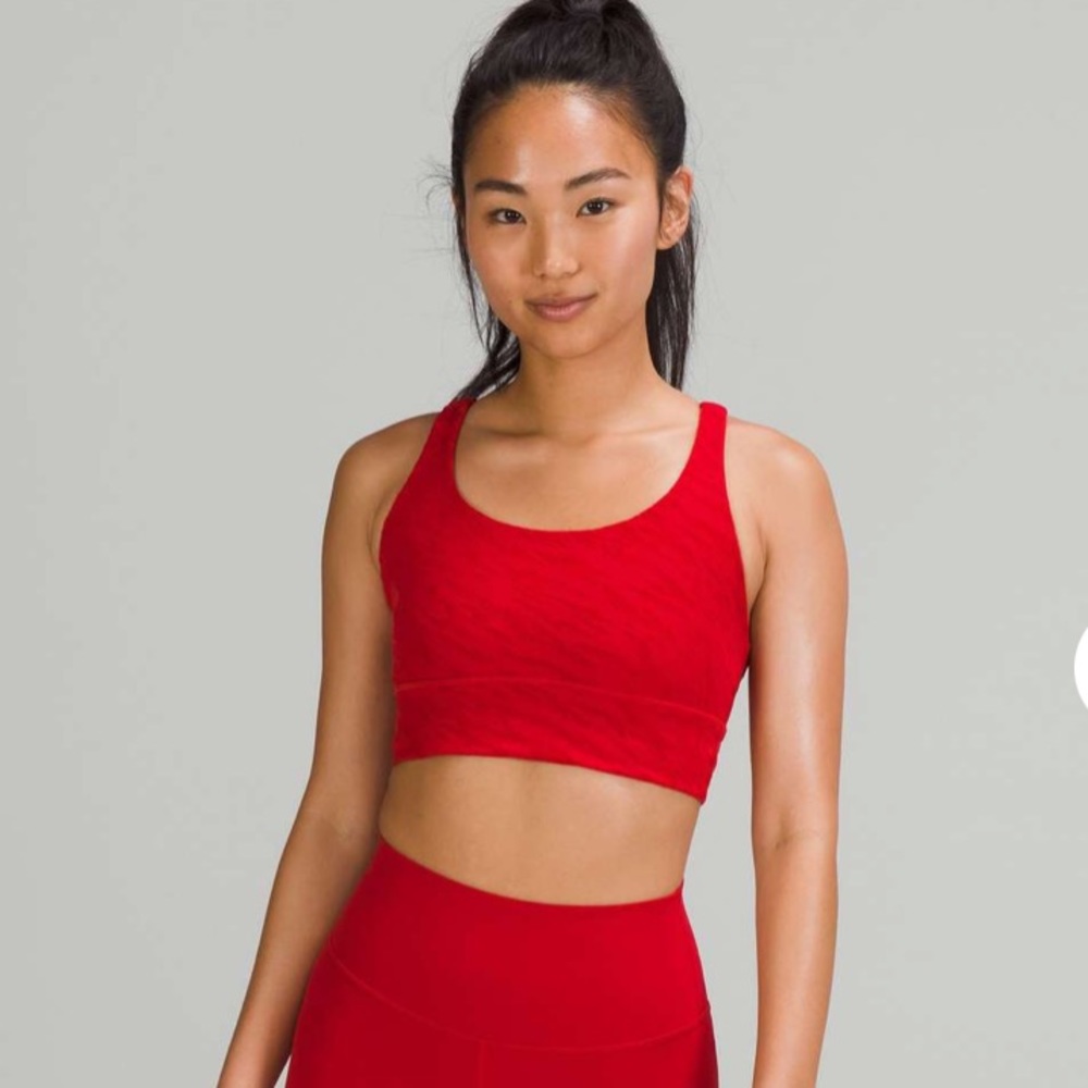 Lululemon Size 2 Energy Bra Long Line Dark Red DKRD
